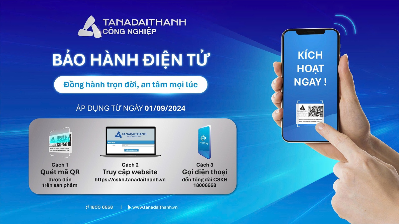 Lợi ích thiết thực - Bảo hành điện tử đồng hành cùng khách hang suốt vòng đời sản phẩm
