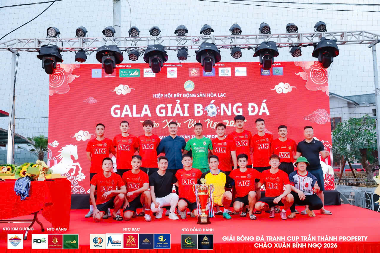 Giải bóng đá Bất động sản Hòa Lạc, tranh Cup Trần Thành Property: FC Hoa Hồng lên ngôi vô địch đầy thuyết phục