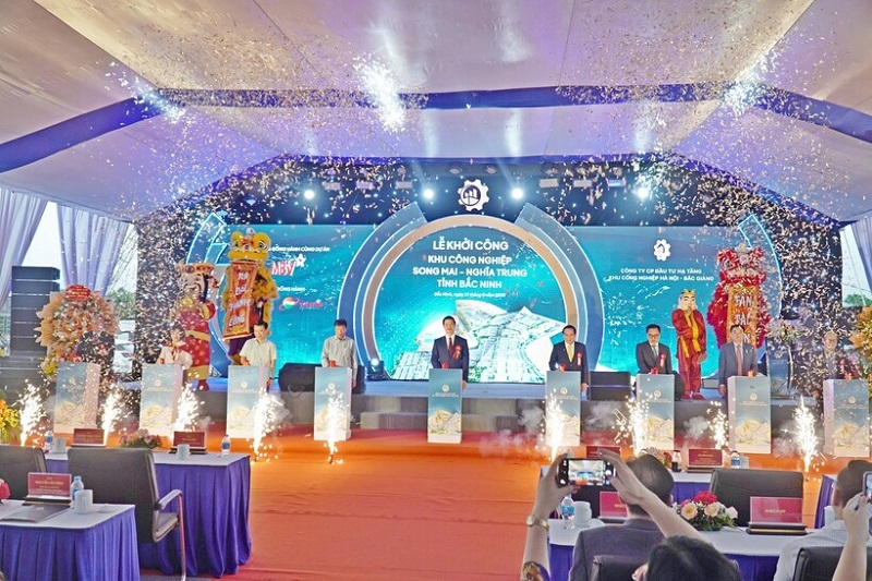 Bắc Ninh khởi c&ocirc;ng khu c&ocirc;ng nghiệp Song Mai- Nghĩa Trung 2.800 tỷ đồng - Ảnh 1