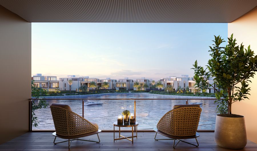 A view of a lake from a deckAI-generated content may be incorrect.