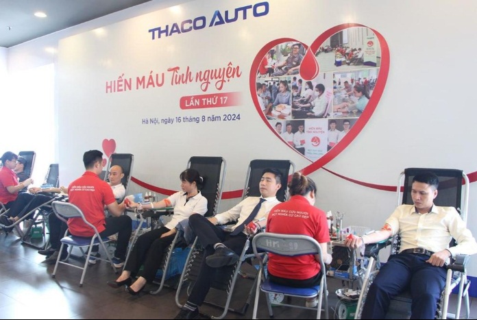 Cán bộ nhân viên Thaco Auto tại Hà Nội tham gia Chương trình Hiến máu tình nguyện - Ảnh 1