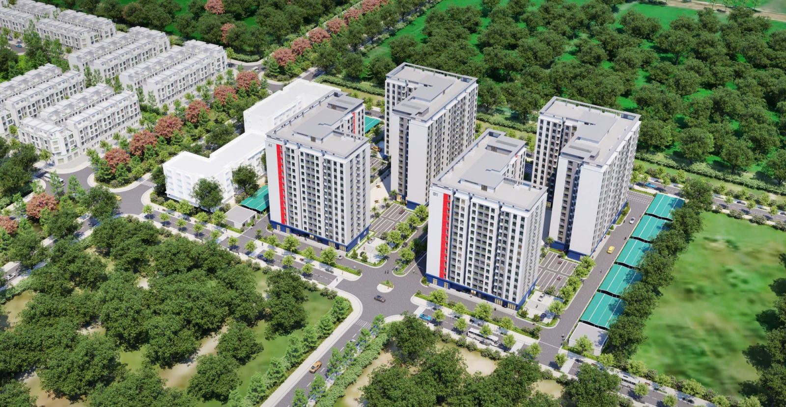 A aerial view of a cityAI-generated content may be incorrect.